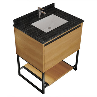 LavivaLaviva - Alto 30" California White Oak Bathroom Vanity with Black Wood Marble Countertop - 313SMR-30CO-BW313SMR-30CO-BWAloha Habitat