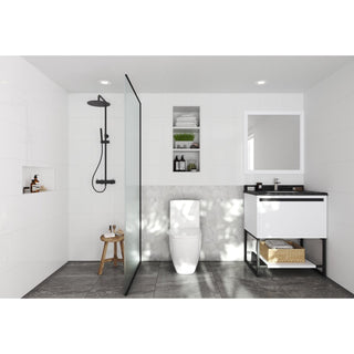 LavivaLaviva - Alto 30" White Bathroom Vanity with Black Wood Marble Countertop - 313SMR-30W-BW313SMR-30W-BWAloha Habitat