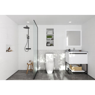 LavivaLaviva - Alto 30" White Bathroom Vanity with White Stripes Marble Countertop - 313SMR-30W-WS313SMR-30W-WSAloha Habitat