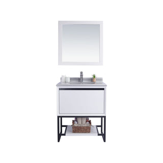 LavivaLaviva - Alto 30" White Bathroom Vanity with White Stripes Marble Countertop - 313SMR-30W-WS313SMR-30W-WSAloha Habitat