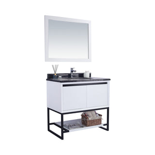 LavivaLaviva - Alto 36" White Bathroom Vanity with Black Wood Marble Countertop - 313SMR-36W-BW313SMR-36W-BWAloha Habitat