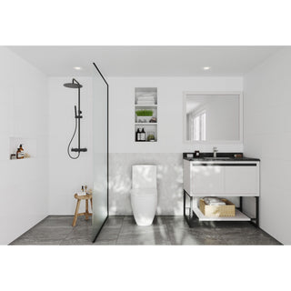 LavivaLaviva - Alto 36" White Bathroom Vanity with Black Wood Marble Countertop - 313SMR-36W-BW313SMR-36W-BWAloha Habitat