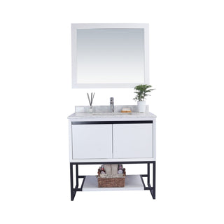 LavivaLaviva - Alto 36" White Bathroom Vanity with White Carrara Marble Countertop - 313SMR-36W-WC313SMR-36W-WCAloha Habitat