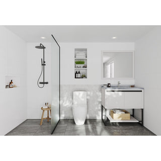 LavivaLaviva - Alto 36" White Bathroom Vanity with White Stripes Marble Countertop - 313SMR-36W-WS313SMR-36W-WSAloha Habitat