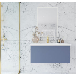 LavivaLaviva - Vitri 36" Nautical Blue Bathroom Vanity with VIVA Stone Matte White Solid Surface Countertop - 313VTR-36NB-MW313VTR-36NB-MWAloha Habitat