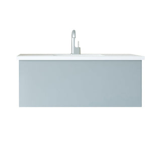 LavivaLaviva - Vitri 42" Fossil Grey Bathroom Vanity with VIVA Stone Matte White Solid Surface Countertop - 313VTR-42FG-MW313VTR-42FG-MWAloha Habitat