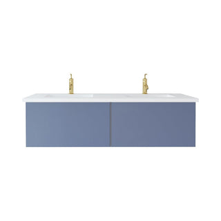 LavivaLaviva - Vitri 60" Nautical Blue Double Sink Bathroom Vanity with VIVA Stone Matte White Solid Surface Countertop - 313VTR-60DNB-MW313VTR-60DNB-MWAloha Habitat