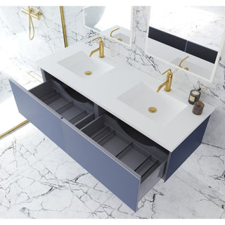 LavivaLaviva - Vitri 60" Nautical Blue Double Sink Bathroom Vanity with VIVA Stone Matte White Solid Surface Countertop - 313VTR-60DNB-MW313VTR-60DNB-MWAloha Habitat