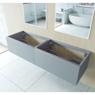 LavivaLaviva Vitri 72" Fossil Grey Double Sink Wall Hung Bathroom Vanity Cabinet 313 Vtr 72 Dfg313VTR-72DFGAloha Habitat