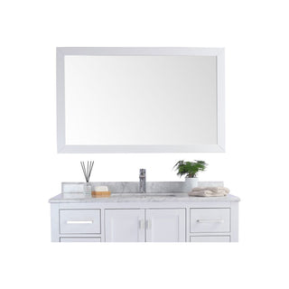 LavivaSterling 48" Framed Rectangular White Mirror 313 Ff 4830 W313FF-4830WAloha Habitat