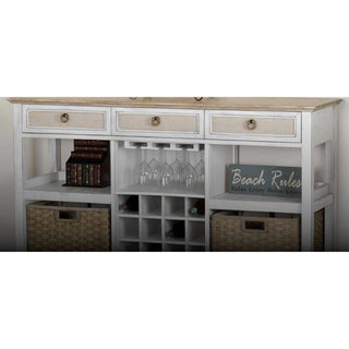 Sea WindsSea Winds Captiva Island Sideboard With Wine Rack With 2 Baskets B86327 Bsand/WwB86327-BSAND/WWAloha Habitat