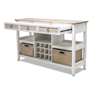 Sea WindsSea Winds Captiva Island Sideboard With Wine Rack With 2 Baskets B86327 Bsand/WwB86327-BSAND/WWAloha Habitat