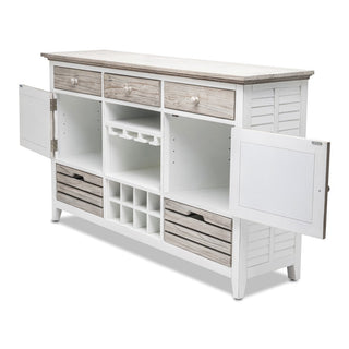 Sea WindsSea Winds Islamorada Sideboard With Wine Rack B23327 DapgreyB23327-DAPGREYAloha Habitat