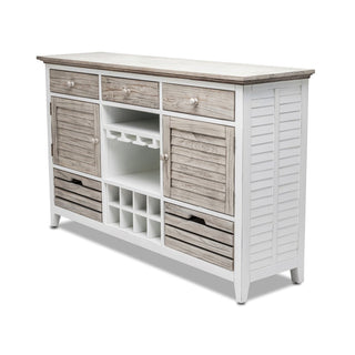 Sea WindsSea Winds Islamorada Sideboard With Wine Rack B23327 DapgreyB23327-DAPGREYAloha Habitat