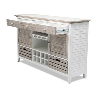 Sea WindsSea Winds Islamorada Sideboard With Wine Rack B23327 DapgreyB23327-DAPGREYAloha Habitat