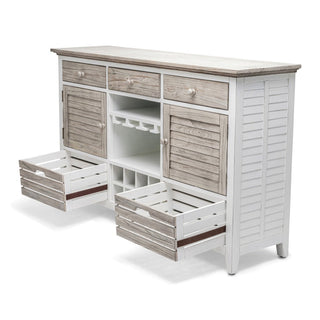 Sea WindsSea Winds Islamorada Sideboard With Wine Rack B23327 DapgreyB23327-DAPGREYAloha Habitat