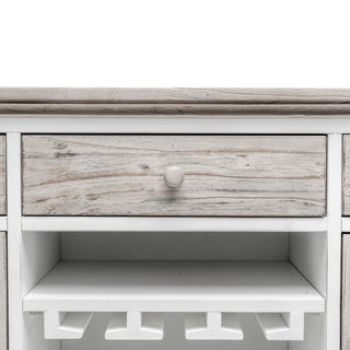 Sea WindsSea Winds Islamorada Sideboard With Wine Rack B23327 DapgreyB23327-DAPGREYAloha Habitat