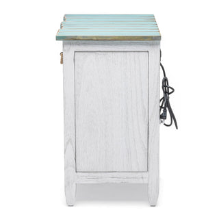 Sea WindsSea Winds Picket Fence 1 Drawer Nightstand Bleu/White B78232 Dbleu/WhB78232-DBLEU/WHAloha Habitat