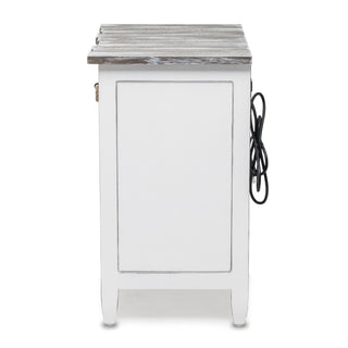 Sea WindsSea Winds Picket Fence 1 Drawer Nightstand Grey B78232 Grey/BlancB78232-GREY/BLANCAloha Habitat