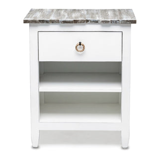 Sea WindsSea Winds Picket Fence 1 Drawer Nightstand Grey B78232 Grey/BlancB78232-GREY/BLANCAloha Habitat