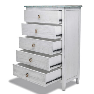 Sea WindsSea Winds Picket Fence 5 Drawer Chest Bleu/White B78235 Dbleu/WhB78235-DBLEU/WHAloha Habitat