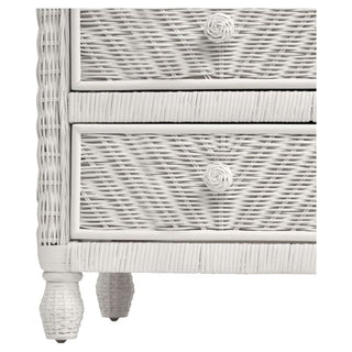 Sea WindsSea Winds Santa Cruz 2 Drawer Nightstand W/ Glass Top B57932 WhiteB57932-WHITEAloha Habitat