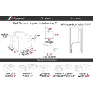 Valencia Theater SeatingValencia Barcelona Ultimate Luxury Edition Collection Home Theater SeatingVBT2Aloha Habitat