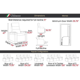 Valencia Theater SeatingValencia Monza Carbon Fiber Home Theater SeatingVBT3Aloha Habitat