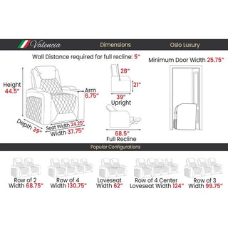 Valencia Theater SeatingValencia Oslo Luxury Edition Collection Home Theater SeatingVBT18Aloha Habitat
