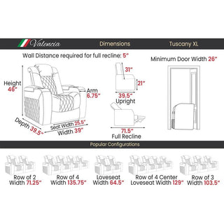 Valencia Theater SeatingValencia Tuscany Luxury XL Edition Collection Home Theater SeatingVBT23Aloha Habitat