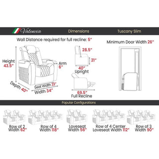 Valencia Theater SeatingValencia Tuscany Slim Ultimate Edition Collection Home Theater SeatingVBT8Aloha Habitat